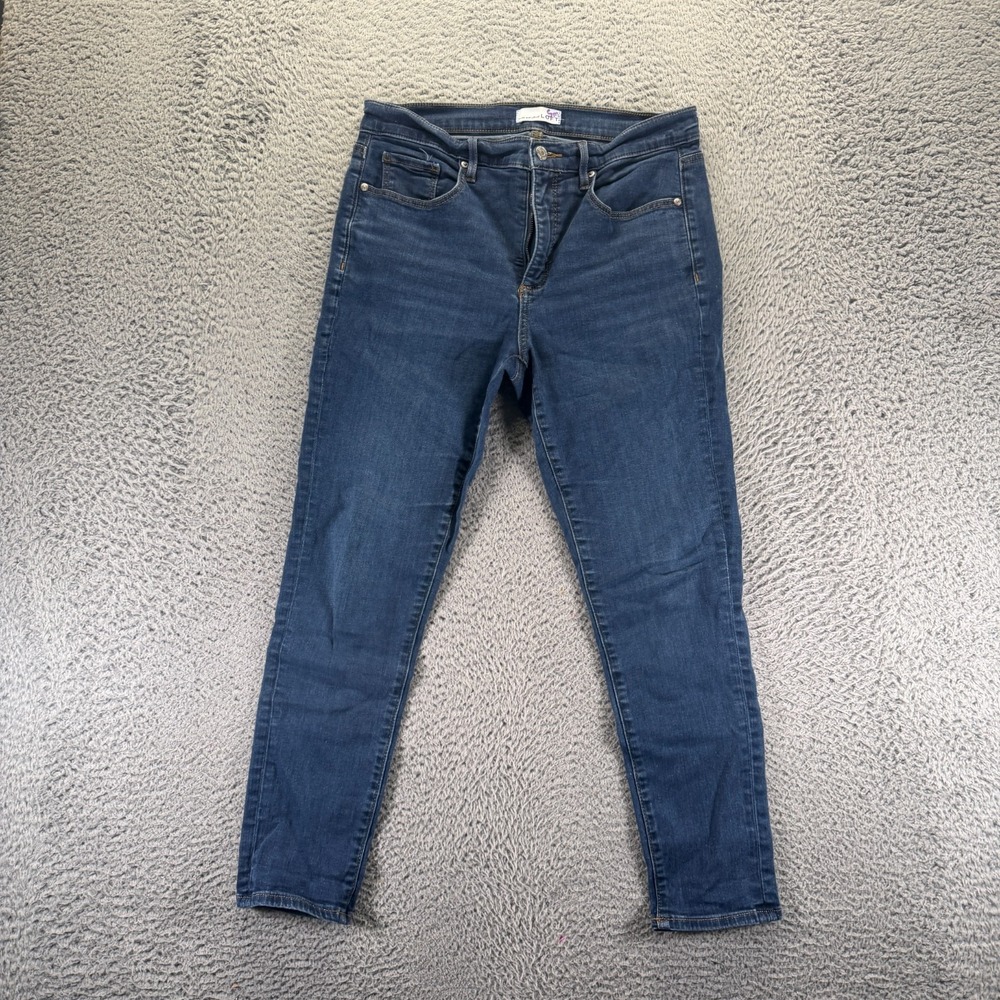 Loft‎ Jeans Women's 30x26 Blue Cotton Denim Skinny Travel Faded Workwear Stretch